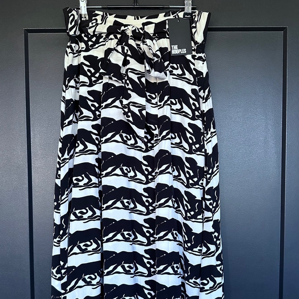 NWT | The Kooples | Wild Panther Print Midi Skirt - Picture 3 of 6